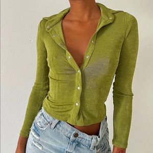 Princess Polly Elody Long Sleeve Green